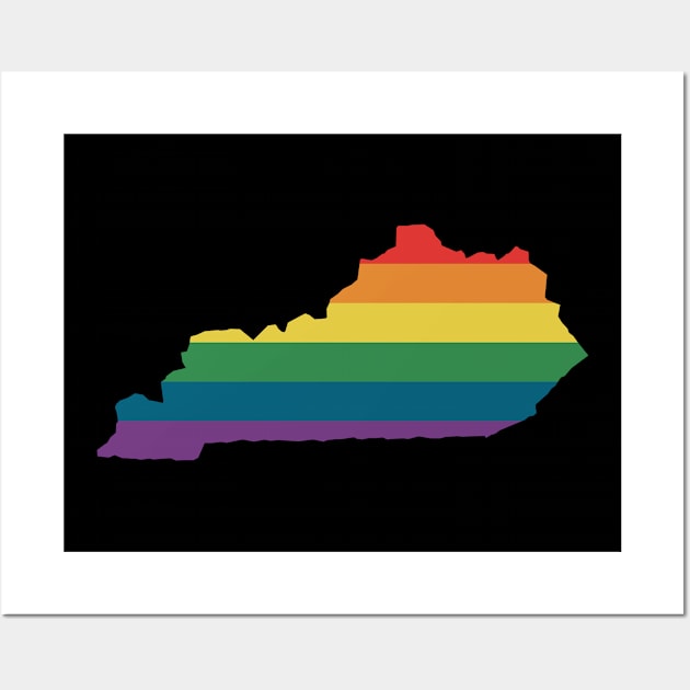 Kentucky State Rainbow Wall Art by n23tees